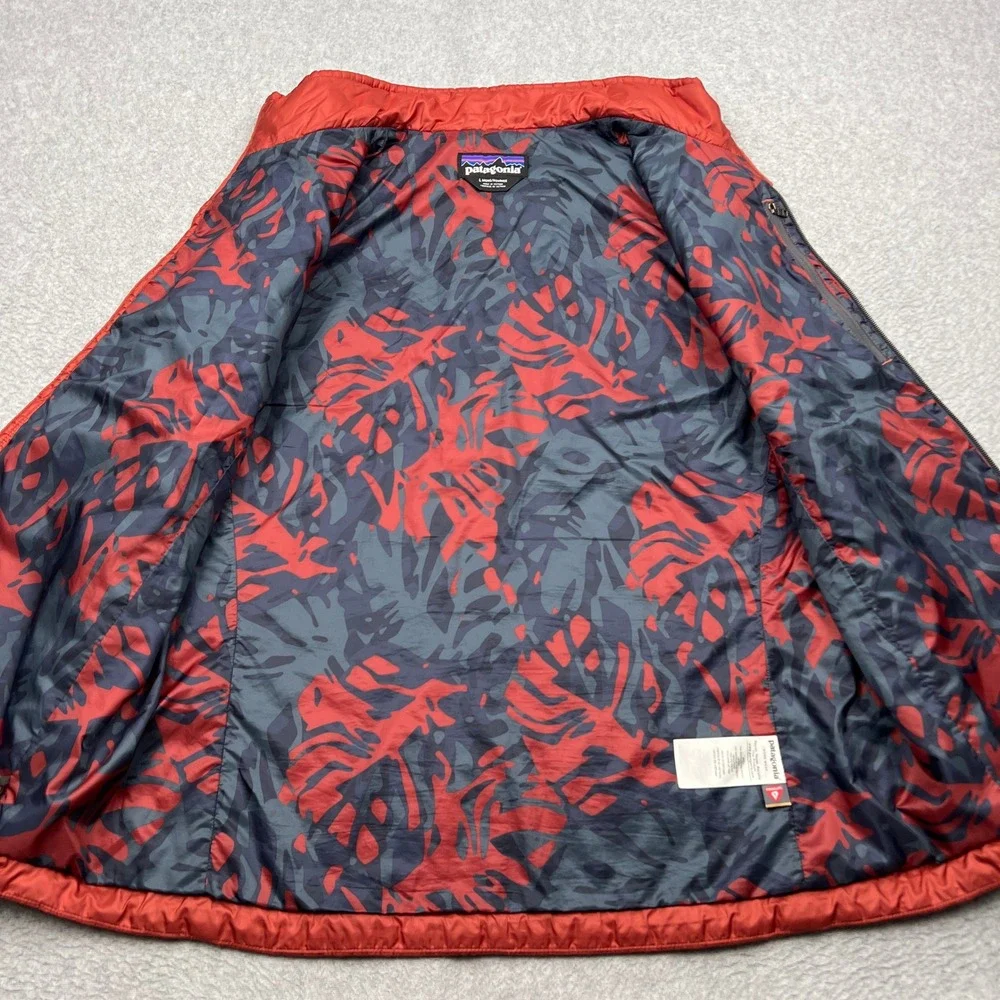 Patagonia Nano Puff Vest Mens Large Red Quilted Full Zip Primaloft Puffer 84242